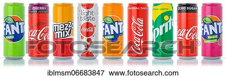 Coca Cola Coca-Cola products Fanta Sprite lemonade drinks in can in a row exempted isolated in Germany View Large Photo Image Stock Photo - Coca Cola Coca-Cola products Fanta Sprite lemonade drinks in can in a row exempted isolated in Germany. Fotosearch