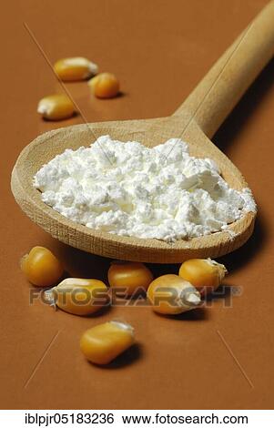 Corn starch (Speisestärke) in cooking spoon, corn grains, starch, Mondamin View Large Photo Image Stock Photograph - Corn starch (Speisestärke) in cooking spoon, corn grains, starch, Mondamin. Fotosearch