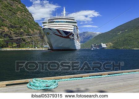 Cruise ship Arcadia in Aurlandsfjords, Flam Development, Norway, Europe View Large Photo Image Stock Photography - Cruise ship Arcadia in Aurlandsfjords, Flam Development, Norway, Europe. Fotosearch