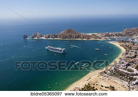 Cruise ship off Cabo San Lucas, Cabo San Lucas, Baja California Sur, Mexico, Central America View Large Photo Image Stock Photo - Cruise ship off Cabo San Lucas, Cabo San Lucas, Baja California Sur, Mexico, Central America. Fotosearch