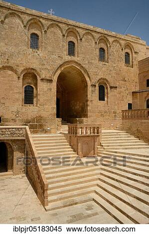 Stock Photography - Deyrulzafaran Monastery, Anatolia, Mardin, Turkey, Asia. Fotosearch