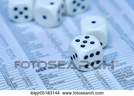 Dice, dice game, gambling, shares, share price, profit, loss View Large Photo Image Picture - Dice, dice game, gambling, shares, share price, profit, loss. Fotosearch
