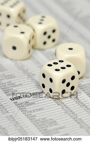 Dice, dice game, gambling, shares, share price, profit, loss View Large Photo Image Stock Photo - Dice, dice game, gambling, shares, share price, profit, loss. Fotosearch