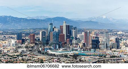 Downtown skyline city building panorama aerial view in Los Angeles, USA, North America View Large Photo Image Stock Image - Downtown skyline city building panorama aerial view in Los Angeles, USA, North America. Fotosearch