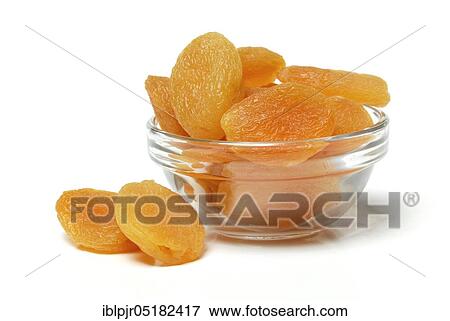 Dried Apricots (Prunus armeniaca) Glass bowl View Large Photo Image Stock Photo - Dried Apricots (Prunus armeniaca) Glass bowl. Fotosearch