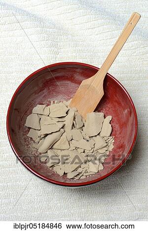 Dried healing clay in bowl, red clay, clay, healing clay powder View Large Photo Image Stock Photograph - Dried healing clay in bowl, red clay, clay, healing clay powder. Fotosearch