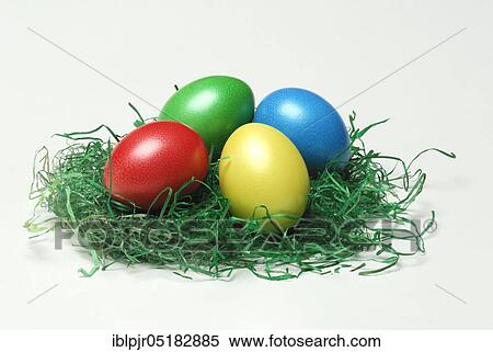 Stock Photography - Easter eggs, easter egg, egg, eggs, easter, easter, chicken eggs, tradition, traditional, dyed, painted. Fotosearch