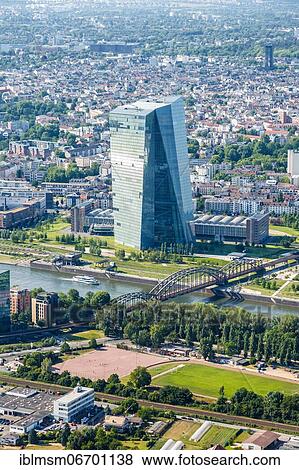 ECB European Central Bank skyscraper aerial view river Main skyscraper portrait city city, Frankfurt, Germany, Europe View Large Photo Image Stock Photo - ECB European Central Bank skyscraper aerial view river Main skyscraper portrait city city, Frankfurt, Germany, Europe. Fotosearch