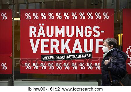 Elderly woman with mouth mask, clearance sale due to closure of business, discount battle in shop window, SALE, price reductions, fashion store Breitling, Stuttgart, Baden-Württemberg, Germany, Europe View Large Photo Image Stock Image - Elderly woman with mouth mask, clearance sale due to closure of business, discount battle in shop window, SALE, price reductions, fashion store Breitling, Stuttgart, Baden-Württemberg, Germany, Europe. Fotosearch