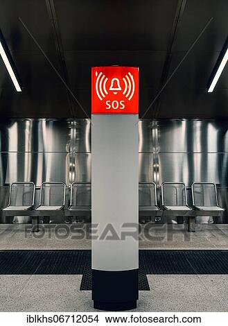 Emergency call box on the platform, Berlin, Germany, Europe View Large Photo Image Picture - Emergency call box on the platform, Berlin, Germany, Europe. Fotosearch