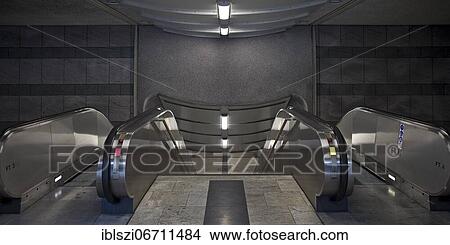 Escalator of the subway station Westentor, Dortmund, Ruhr area, North Rhine-Westphalia, Germany, Europe View Large Photo Image Picture - Escalator of the subway station Westentor, Dortmund, Ruhr area, North Rhine-Westphalia, Germany, Europe. Fotosearch