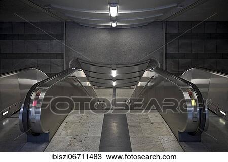 Escalator of the subway station Westentor, Dortmund, Ruhr area, North Rhine-Westphalia, Germany, Europe View Large Photo Image Stock Image - Escalator of the subway station Westentor, Dortmund, Ruhr area, North Rhine-Westphalia, Germany, Europe. Fotosearch
