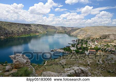 Stock Photograph - Euphrates near Halfeti, Mesopotamia, Sanliurfa Province, Eski, South East Anatolia Project, Turkey, Asia. Fotosearch