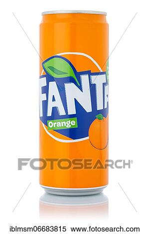 Fanta Orange lemonade soft drink beverage in beverage can cutout on white background, Germany, Europe View Large Photo Image Stock Photography - Fanta Orange lemonade soft drink beverage in beverage can cutout on white background, Germany, Europe. Fotosearch