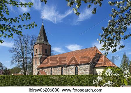 Stock Image - Feldsteinkirche, St. Marien-Kirche, Oythe, Vechta, Lower Saxony, Germany, Europe. Fotosearch