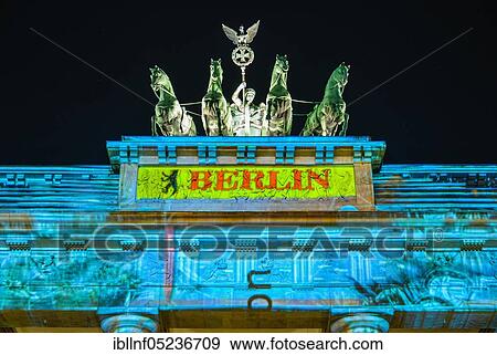 Festival of Lights, Brandenburg Gate, Pariser Platz, Mitte, Berlin, Germany, Europe View Large Photo Image Stock Photo - Festival of Lights, Brandenburg Gate, Pariser Platz, Mitte, Berlin, Germany, Europe. Fotosearch