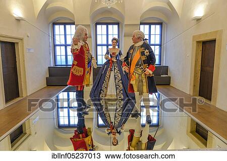 Stock Image - Figures, permanent exhibition, Königstein Fortress, Saxon Switzerland, Saxony, Königstein Castle, Germany, Europe. Fotosearch