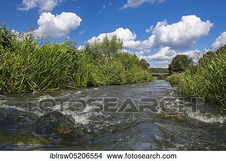 Picture - Fish ladder, Hunte near Goldenstedt, Oldenburger Land, Lower Saxony, Germany, Europe. Fotosearch