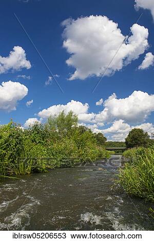 Stock Image - Fish ladder, Hunte near Goldenstedt, Oldenburger Land, Lower Saxony, Germany, Europe. Fotosearch