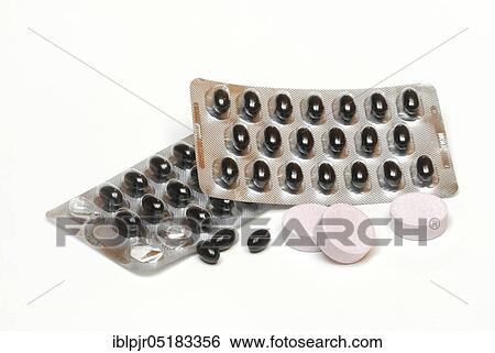 Stock Photograph - Food supplements, coated tablets, effervescent tablets, deficient food. Fotosearch