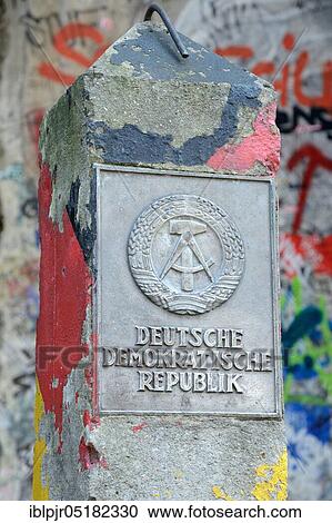 Former border post of the GDR, German Democratic Republic, border post, border, Berlin, Germany, Europe View Large Photo Image Stock Image - Former border post of the GDR, German Democratic Republic, border post, border, Berlin, Germany, Europe. Fotosearch