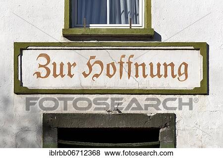 Stock Photo - Former Gasthof Zur Hoffnung, Alps, Lower Rhine, North Rhine-Westphalia, Germany, Europe. Fotosearch