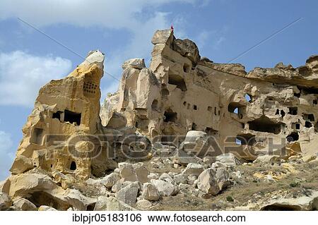 Fortress of Cavusin, Anatolia, Central Anatolia, Tuff Castle, Tuff, Tuff Rock, Cappadocia, Turkey, Asia View Large Photo Image Stock Photograph - Fortress of Cavusin, Anatolia, Central Anatolia, Tuff Castle, Tuff, Tuff Rock, Cappadocia, Turkey, Asia. Fotosearch