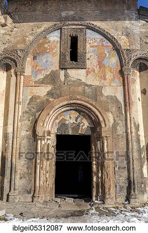 Frescoes of Tigran Honents Church in Ani is a ruined medieval Armenian town, now in the Turkish province of Kars and next to the closed border with Armenia View Large Photo Image Stock Photo - Frescoes of Tigran Honents Church in Ani is a ruined medieval Armenian town, now in the Turkish province of Kars and next to the closed border with Armenia. Fotosearch