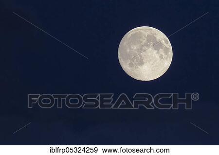 Stock Photo - Full moon, Scotland, Great Britain. Fotosearch