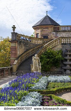 Stock Photo - Fürstengarten, Marienberg Fortress, Würzburg, Lower Franconia, Franconia, Bavaria. Fotosearch