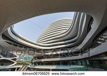 Galaxy SOHO Shopping Mall in Beijing, China, Asia View Large Photo Image Stock Photo - Galaxy SOHO Shopping Mall in Beijing, China, Asia. Fotosearch