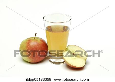 Stock Photo - Glass of apple juice and apple, fruit juice, juice, fruit juice. Fotosearch