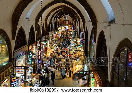 Stock Photo - Grand Bazaar, Spice Bazaar, Misir Carsisi, Istanbul, Turkey, Asia. Fotosearch