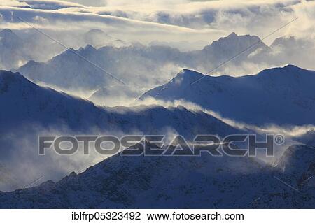 Stock Image - Grisons and Uri Alps, view from Titlis, Uri Alps, Central Swiss Alps, Central Switzerland, Switzerland, Europe. Fotosearch