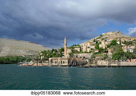 Stock Photo - Halfeti on the Euphrates, Mesopotamia, Sanliurfa Province, Urfa, Eski Halfeti, Turkey, Asia. Fotosearch