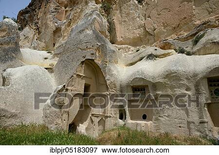 Stock Photo - Hallac Monastery, Central Anatolia, rock monastery, monastery complex, 11th century, near Ortahisar, Cappadocia, Turkey, Asia. Fotosearch