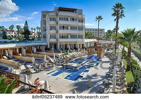 Holiday hotel, Paphos, Cyprus, Europe View Large Photo Image Stock Photo - Holiday hotel, Paphos, Cyprus, Europe. Fotosearch