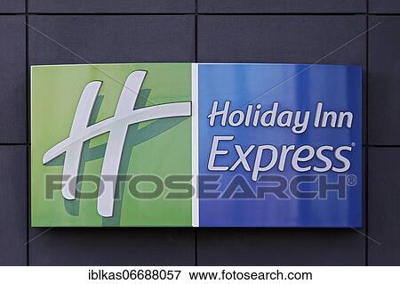 Stock Photo - Holiday Inn Express, Logo, Düsseldorf, North Rhine-Westphalia, Germany, Europe. Fotosearch