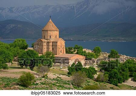 Stock Photography - Holy Cross Church, Eastern Turkey, Eastern Anatolia, Ahtamar Island, Van Lake, Van Lake, Akdamar Island, Aghtamar Island, Ahtamar, Church of the Holy Cross, Turkey, Asia. Fotosearch