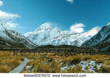 Hooker Valley, Hooker Valley Track, Mount Cook National Park, Canterbury, New Zealand, Oceania View Large Photo Image Stock Image - Hooker Valley, Hooker Valley Track, Mount Cook National Park, Canterbury, New Zealand, Oceania. Fotosearch
