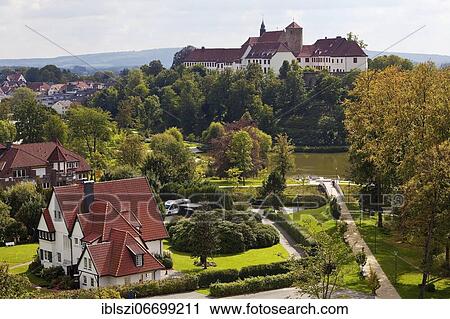 Iburg Castle above the town, Bad Iburg, Münsterland, Lower Saxony, Germany, Europe View Large Photo Image Stock Image - Iburg Castle above the town, Bad Iburg, Münsterland, Lower Saxony, Germany, Europe. Fotosearch