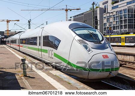 ICE 3 Velaro D train green power at Stuttgart station, Stuttgart, Germany, Europe View Large Photo Image Stock Photo - ICE 3 Velaro D train green power at Stuttgart station, Stuttgart, Germany, Europe. Fotosearch