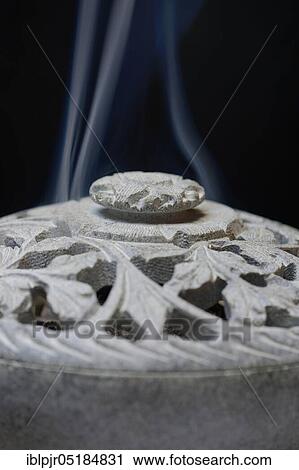 Incense burner with smoke View Large Photo Image Stock Image - Incense burner with smoke. Fotosearch