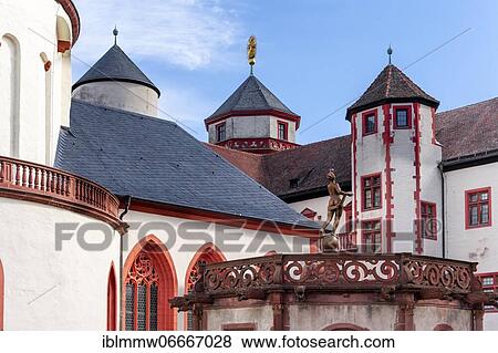 Inner courtyard of Marienberg Fortress with St. Mary's Church, Würzburg, Lower Franconia, Franconia, Bavaria, Germany, Europe View Large Photo Image Stock Photo - Inner courtyard of Marienberg Fortress with St. Mary's Church, Würzburg, Lower Franconia, Franconia, Bavaria, Germany, Europe. Fotosearch