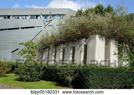Stock Image - Jewish Museum Berlin, architect Daniel Libeskind, Garden of Exile, Berlin, Germany, Europe. Fotosearch