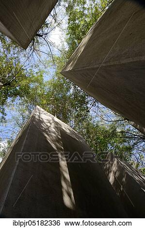 Stock Photograph - Jewish Museum Berlin, architect Daniel Libeskind, Garden of Exile, Berlin, Germany, Europe. Fotosearch