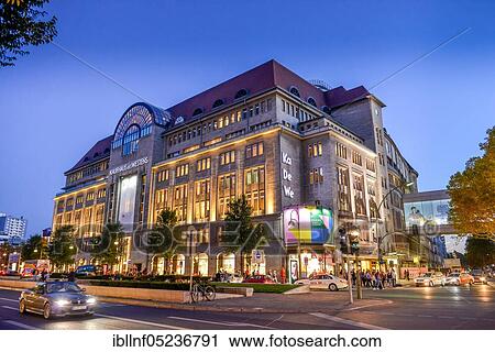 Kadewe, Tauentzienstrasse, Schöneberg, Berlin, Germany, Europe View Large Photo Image Stock Image - Kadewe, Tauentzienstrasse, Schöneberg, Berlin, Germany, Europe. Fotosearch