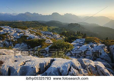 Stock Image - Karst landscape at the Pragelpass, Schwyz, Switzerland, Europe. Fotosearch