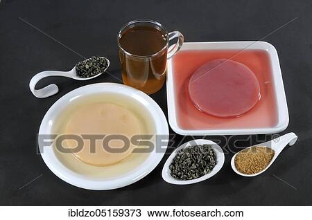Kombucha, Kombucha fungus, Tea fungus, Green tea, Brown sugar View Large Photo Image Stock Image - Kombucha, Kombucha fungus, Tea fungus, Green tea, Brown sugar. Fotosearch