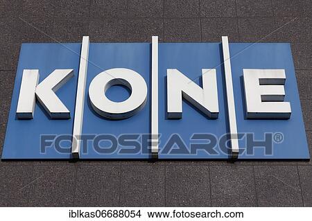 Kone, Logo, Finnish company for elevators and escalators, Düsseldorf, North Rhine-Westphalia, Germany, Europe View Large Photo Image Picture - Kone, Logo, Finnish company for elevators and escalators, Düsseldorf, North Rhine-Westphalia, Germany, Europe. Fotosearch